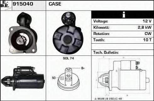 EDR 915040 - Motorino d'avviamento autozon.pro