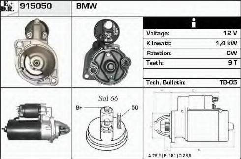 EDR 915050 - Motorino d'avviamento autozon.pro