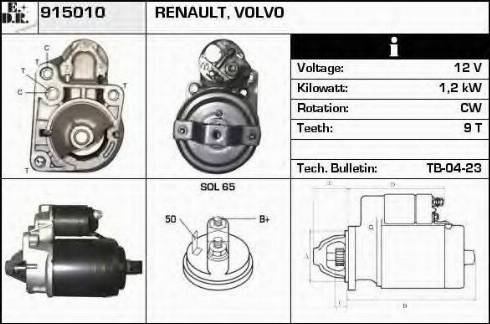 EDR 915010 - Motorino d'avviamento autozon.pro