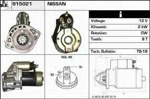 EDR 915021 - Motorino d'avviamento autozon.pro