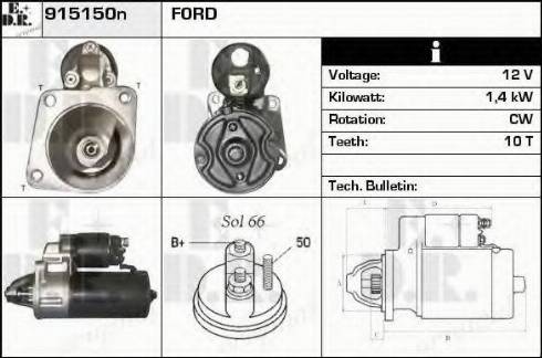 EDR 915150N - Motorino d'avviamento autozon.pro