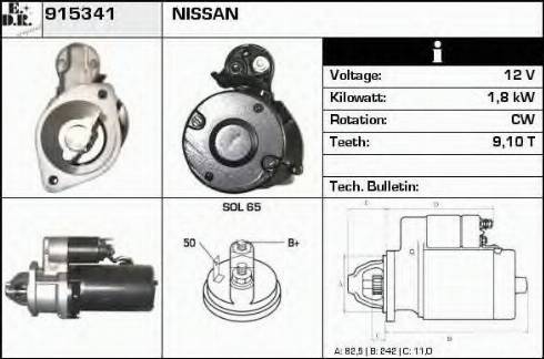 EDR 915341 - Motorino d'avviamento autozon.pro