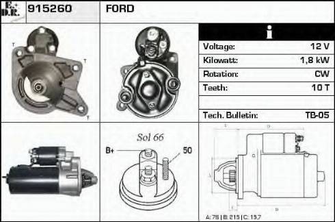 EDR 915260 - Motorino d'avviamento autozon.pro