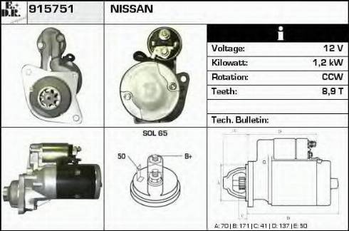 EDR 915751 - Motorino d'avviamento autozon.pro