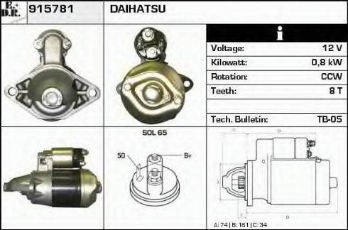 EDR 915781 - Motorino d'avviamento autozon.pro