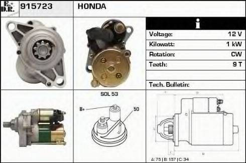 EDR 915723 - Motorino d'avviamento autozon.pro