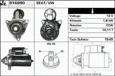 EDR 916990 - Motorino d'avviamento autozon.pro