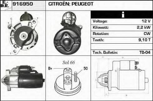 EDR 916950 - Motorino d'avviamento autozon.pro