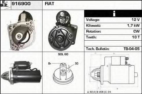 EDR 916900 - Motorino d'avviamento autozon.pro