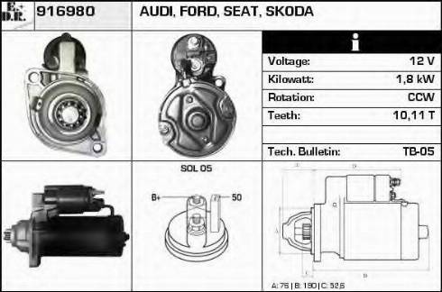 EDR 916980 - Motorino d'avviamento autozon.pro