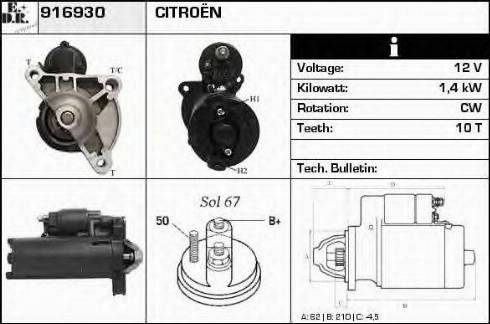 EDR 916930 - Motorino d'avviamento autozon.pro