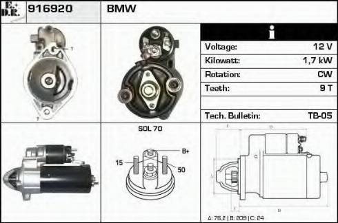 EDR 916920 - Motorino d'avviamento autozon.pro