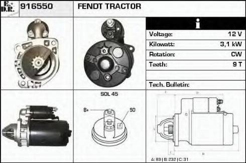 EDR 916550 - Motorino d'avviamento autozon.pro