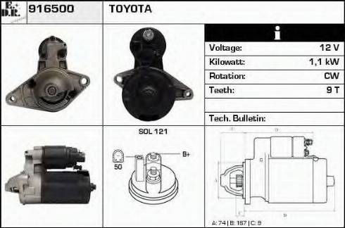 EDR 916500 - Motorino d'avviamento autozon.pro