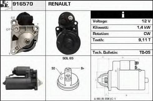 EDR 916570 - Motorino d'avviamento autozon.pro