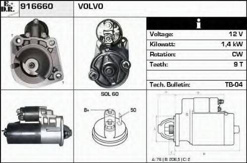 EDR 916660 - Motorino d'avviamento autozon.pro