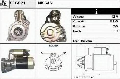 EDR 916021 - Motorino d'avviamento autozon.pro