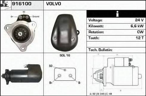 EDR 916100 - Motorino d'avviamento autozon.pro