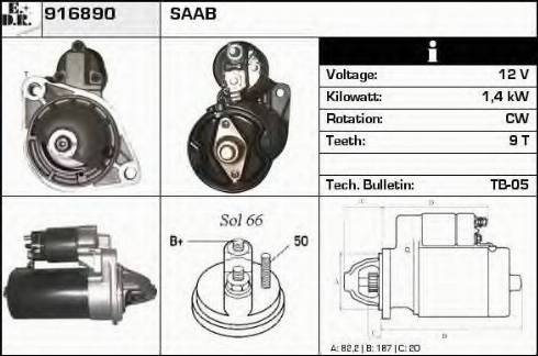 EDR 916890 - Motorino d'avviamento autozon.pro