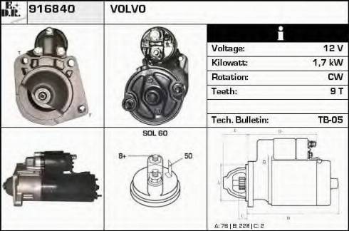 EDR 916840 - Motorino d'avviamento autozon.pro