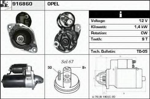 EDR 916860 - Motorino d'avviamento autozon.pro