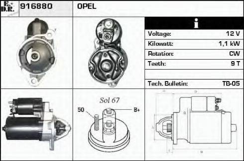 EDR 916880 - Motorino d'avviamento autozon.pro