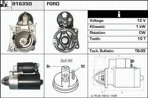 EDR 916350 - Motorino d'avviamento autozon.pro