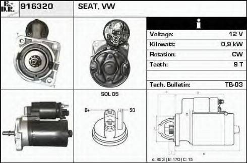 EDR 916320 - Motorino d'avviamento autozon.pro