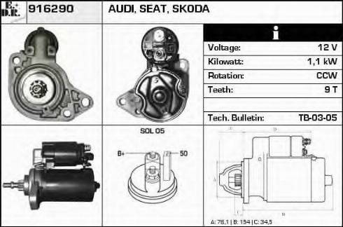 EDR 916290 - Motorino d'avviamento autozon.pro