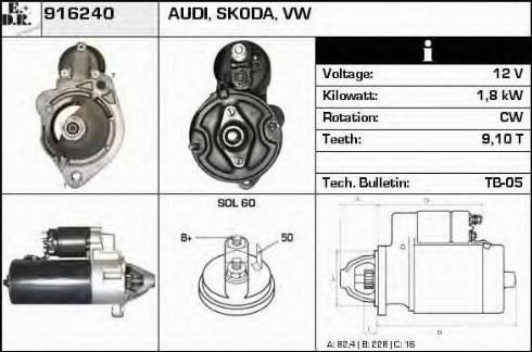 EDR 916240 - Motorino d'avviamento autozon.pro