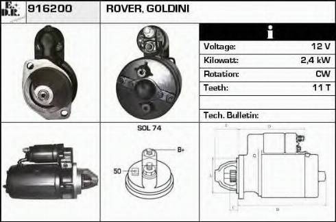 EDR 916200 - Motorino d'avviamento autozon.pro