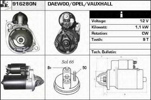 EDR 916280N - Motorino d'avviamento autozon.pro