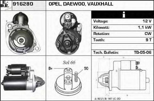 EDR 916280 - Motorino d'avviamento autozon.pro