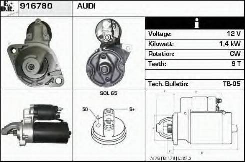 EDR 916780 - Motorino d'avviamento autozon.pro