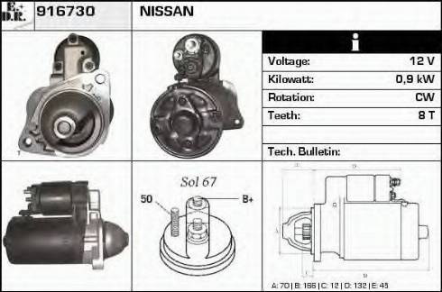 EDR 916730 - Motorino d'avviamento autozon.pro