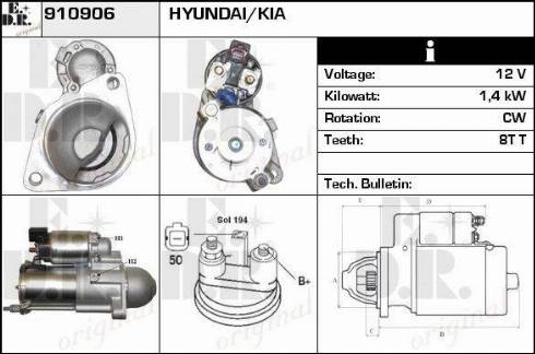 EDR 910906 - Motorino d'avviamento autozon.pro