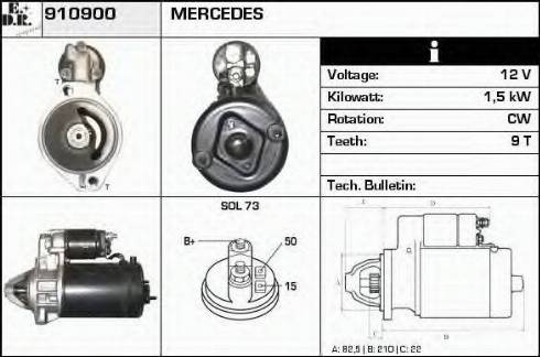 EDR 910900 - Motorino d'avviamento autozon.pro