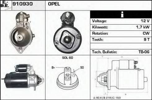 EDR 910930 - Motorino d'avviamento autozon.pro