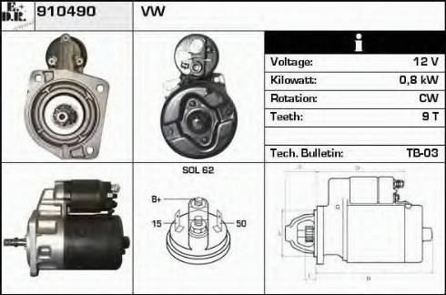 EDR 910490 - Motorino d'avviamento autozon.pro