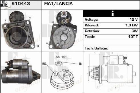 EDR 910443 - Motorino d'avviamento autozon.pro