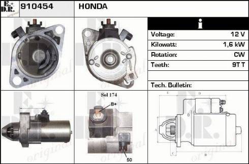 EDR 910454 - Motorino d'avviamento autozon.pro