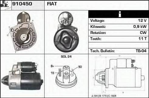 EDR 910450 - Motorino d'avviamento autozon.pro