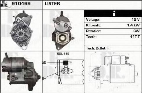 EDR 910469 - Motorino d'avviamento autozon.pro