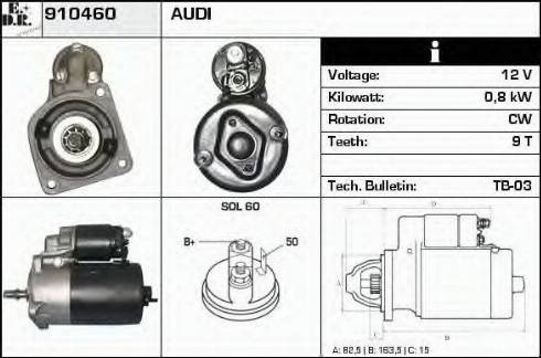 EDR 910460 - Motorino d'avviamento autozon.pro