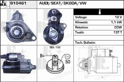 EDR 910461 - Motorino d'avviamento autozon.pro