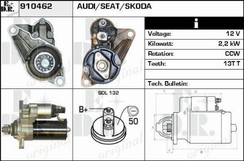 EDR 910462 - Motorino d'avviamento autozon.pro