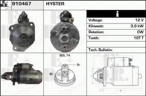 EDR 910467 - Motorino d'avviamento autozon.pro