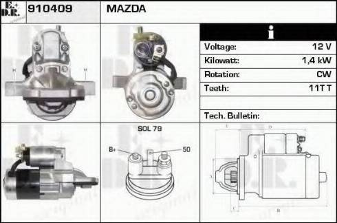 EDR 910409 - Motorino d'avviamento autozon.pro