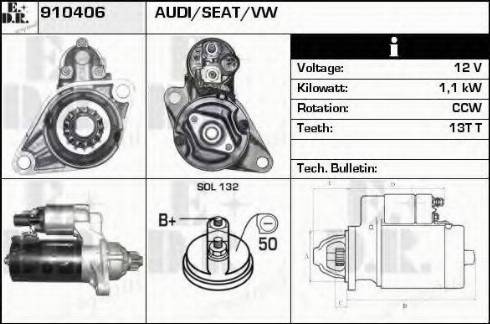 EDR 910406 - Motorino d'avviamento autozon.pro