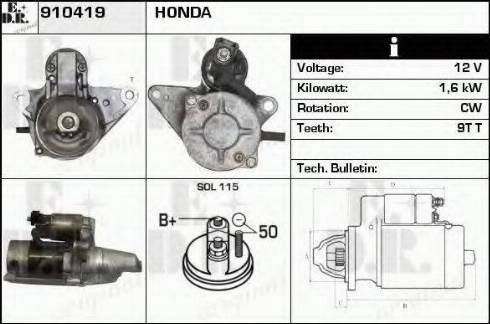 EDR 910419 - Motorino d'avviamento autozon.pro